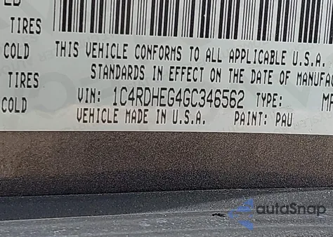 2016 Dodge Durango Citadel z USA, uszkodzony, nr VIN 1C4RDHEG4GC346562